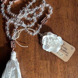“Pure Energy”: Handmade White Quartz & Copper Mala
